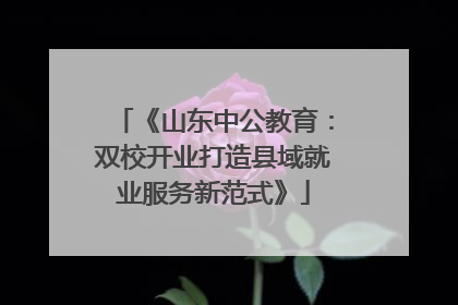 《山东中公教育：双校开业打造县域就业服务新范式》