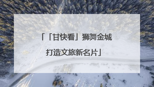 「甘快看」狮舞金城 打造文旅新名片