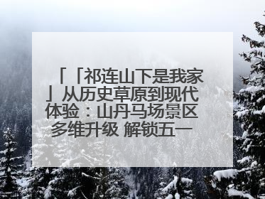 「祁连山下是我家」从历史草原到现代体验：山丹马场景区多维升级 解锁五一文旅新玩法