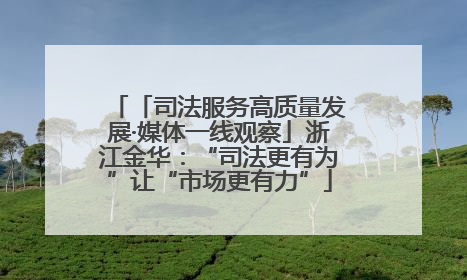「司法服务高质量发展·媒体一线观察」浙江金华：“司法更有为”让“市场更有力”