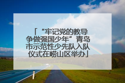 “牢记党的教导 争做强国少年”青岛市示范性少先队入队仪式在崂山区举办