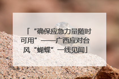 “确保应急力量随时可用”——广西应对台风“蝴蝶”一线见闻
