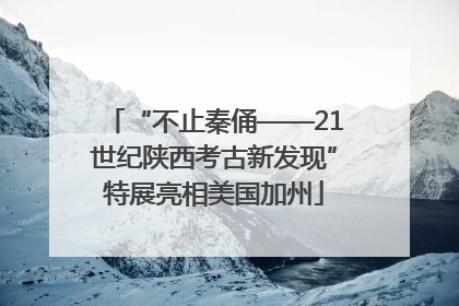 “不止秦俑——21世纪陕西考古新发现”特展亮相美国加州