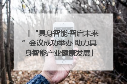 “具身智能·智启未来”会议成功举办 助力具身智能产业健康发展