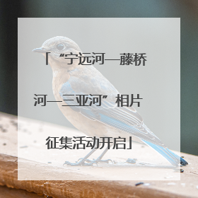 “宁远河—藤桥河—三亚河”相片征集活动开启