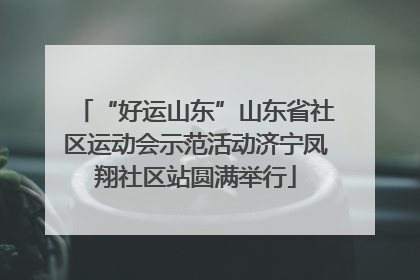 “好运山东”山东省社区运动会示范活动济宁凤翔社区站圆满举行