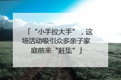 “小手拉大手”，这场活动吸引众多亲子家庭前来“赶集”