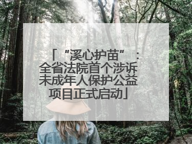 “溪心护苗”：全省法院首个涉诉未成年人保护公益项目正式启动