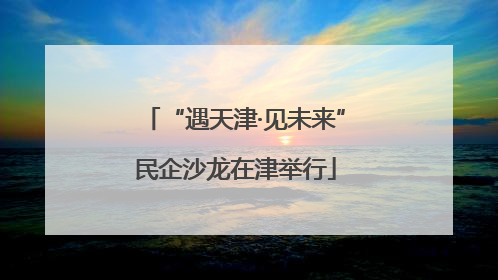 “遇天津·见未来”民企沙龙在津举行