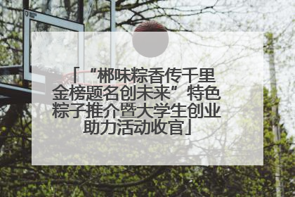 “郴味粽香传千里 金榜题名创未来”特色粽子推介暨大学生创业助力活动收官
