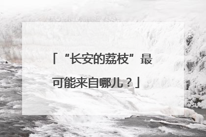 “长安的荔枝”最可能来自哪儿？