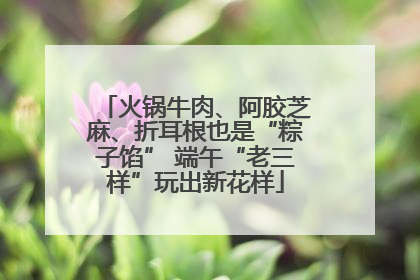 火锅牛肉、阿胶芝麻、折耳根也是“粽子馅” 端午“老三样”玩出新花样
