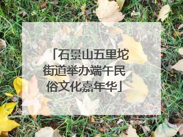 石景山五里坨街道举办端午民俗文化嘉年华
