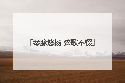 琴脉悠扬 弦歌不辍