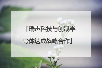 瑞声科技与创晟半导体达成战略合作