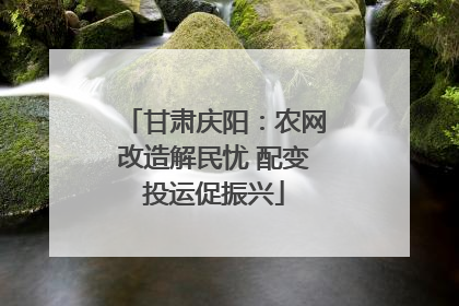 甘肃庆阳：农网改造解民忧 配变投运促振兴