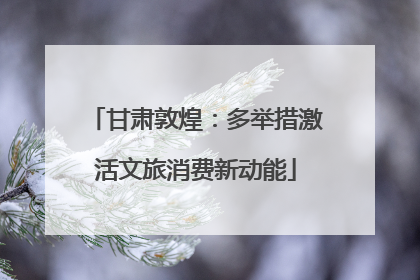 甘肃敦煌：多举措激活文旅消费新动能