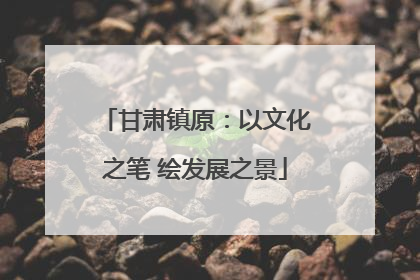 甘肃镇原：以文化之笔 绘发展之景
