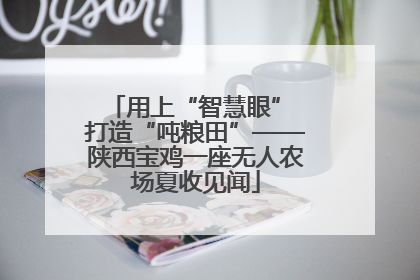 用上“智慧眼” 打造“吨粮田”——陕西宝鸡一座无人农场夏收见闻