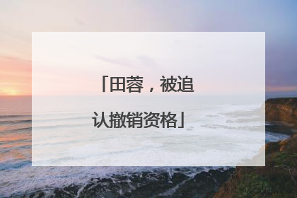 田蓉，被追认撤销资格