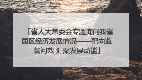 省人大常委会专题询问我省园区经济发展情况——靶向监督问效 汇聚发展动能