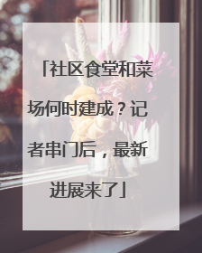 社区食堂和菜场何时建成？记者串门后，最新进展来了