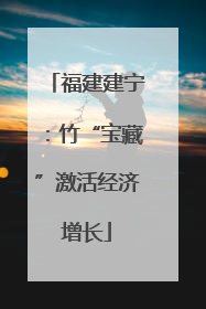 福建建宁：竹“宝藏”激活经济增长