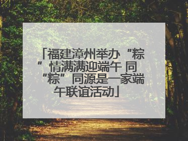 福建漳州举办“粽”情满满迎端午 同“粽”同源是一家端午联谊活动