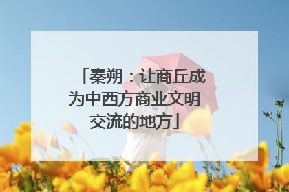 秦朔：让商丘成为中西方商业文明交流的地方