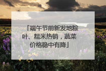 端午节前新发地粽叶、糯米热销，蔬菜价格稳中有降
