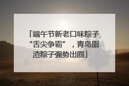 端午节新老口味粽子“舌尖争霸”，青岛脂渣粽子强势出圈