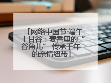 网络中国节·端午丨甘谷：麦香里的“谷角儿” 传承千年的亲情纽带