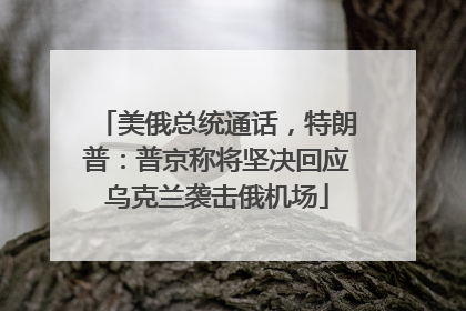美俄总统通话，特朗普：普京称将坚决回应乌克兰袭击俄机场