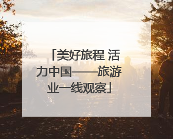 美好旅程 活力中国——旅游业一线观察