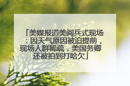 美媒报道美阅兵式现场：因天气原因被迫提前，现场人群稀疏，美国务卿还被拍到打哈欠