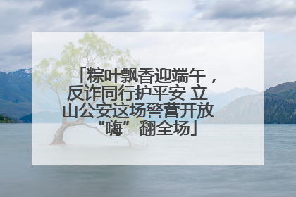 粽叶飘香迎端午，反诈同行护平安 立山公安这场警营开放“嗨”翻全场