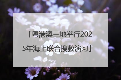 粤港澳三地举行2025年海上联合搜救演习