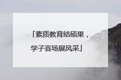 素质教育结硕果，学子赛场展风采