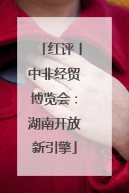 红评丨中非经贸博览会：湖南开放新引擎