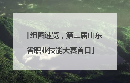 组图速览，第二届山东省职业技能大赛首日