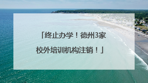终止办学！德州3家校外培训机构注销！