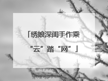 绣娘深闺手作乘“云”踏“网”