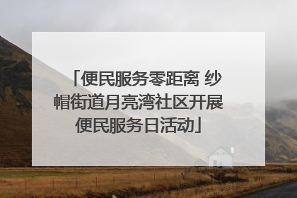便民服务零距离 纱帽街道月亮湾社区开展便民服务日活动