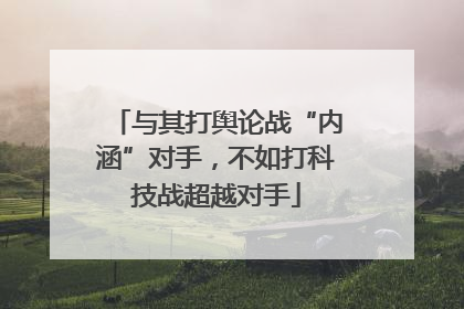 与其打舆论战“内涵”对手，不如打科技战超越对手