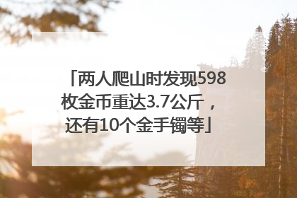 两人爬山时发现598枚金币重达3.7公斤，还有10个金手镯等