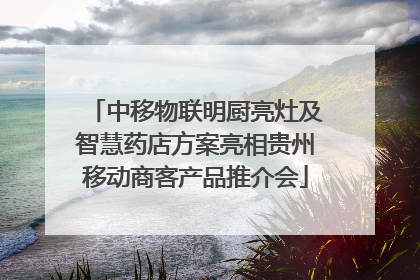 中移物联明厨亮灶及智慧药店方案亮相贵州移动商客产品推介会