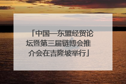 中国—东盟经贸论坛暨第三届链博会推介会在吉隆坡举行