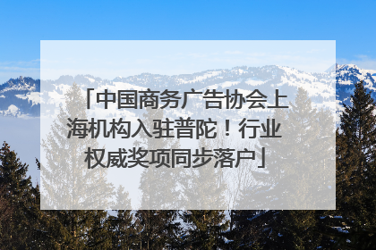 中国商务广告协会上海机构入驻普陀！行业权威奖项同步落户