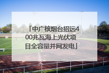 中广核烟台招远400兆瓦海上光伏项目全容量并网发电