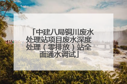 中建八局铜川废水处理站项目废水深度处理（零排放）站全面通水调试